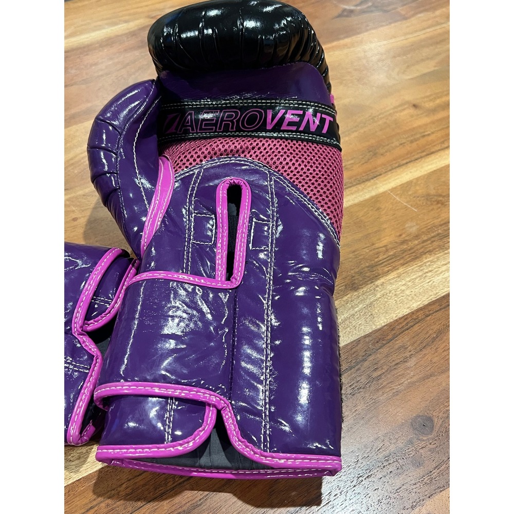 Title Aerovent Boxing Gloves Purple Pink Black Training Sparring Size Medium - Picture 6 of 11